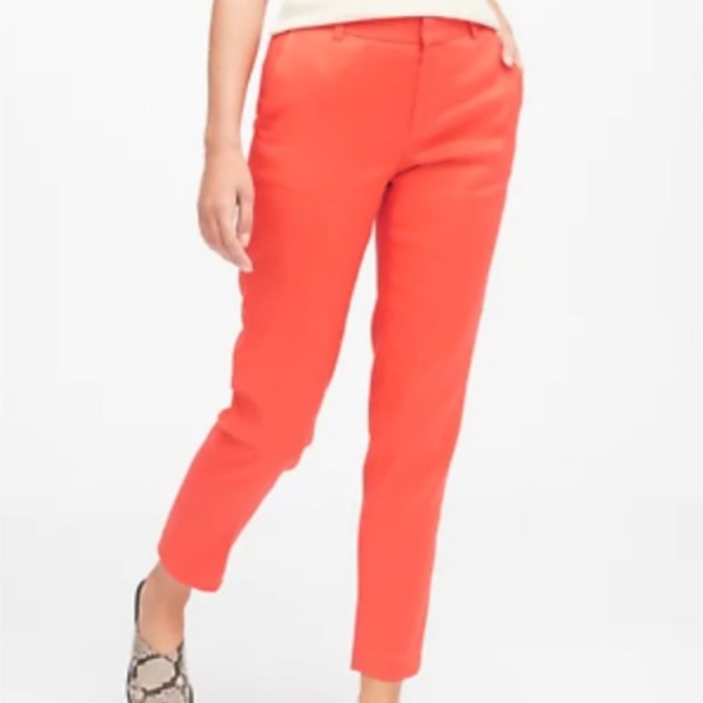 Banana Republic RedOrange Petite Ankle Length Pant